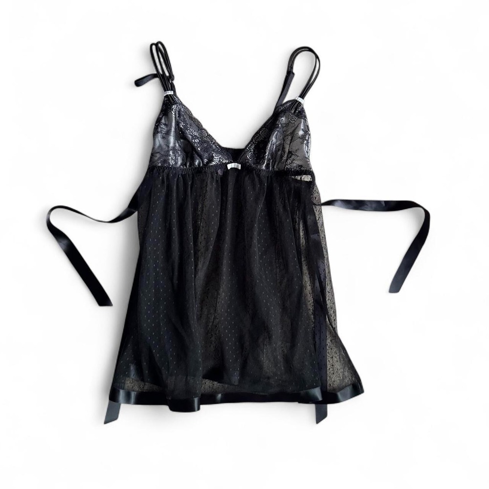 Sexy Little Thing Victorias Secret Black and white lace babydoll teddy